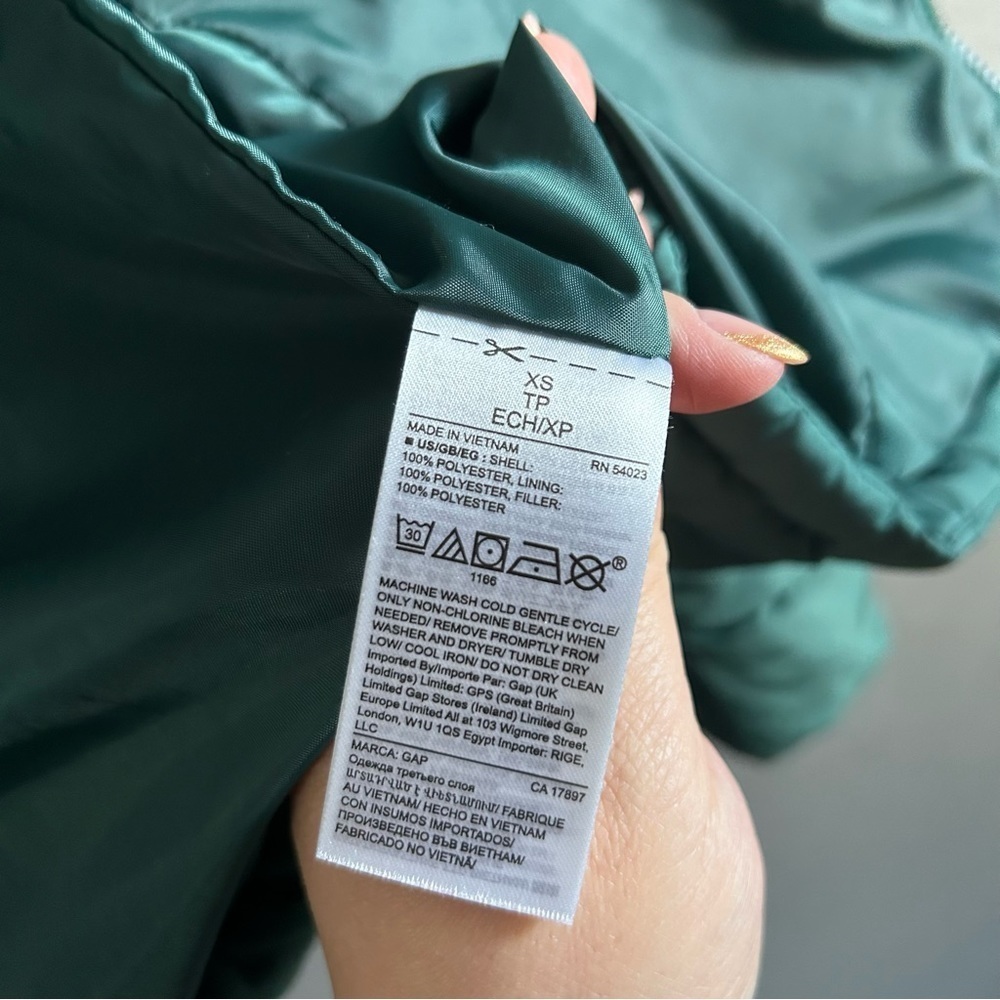 Gap Green Puffer Winter Jacket - image 6